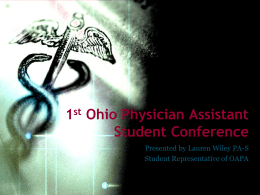 1st Ohio Physician Assistant Student Conference