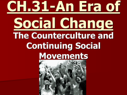 An Era of Social Change