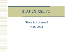 STAF 2X XSL/FO