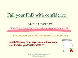 Fail your PhD with confidence
