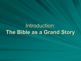 Introduction: The Bible as a Grand Story