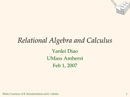 Relational Algebra - University of Massachusetts Amherst