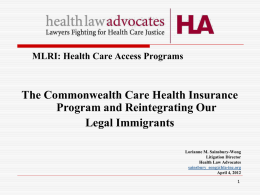 Health Law Advocates - Mass Legal Services