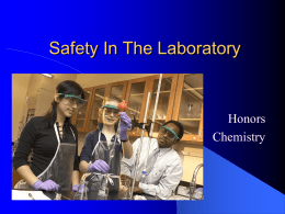 Safety In The Science Lab - Bound Brook Elementary School