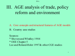 Analysing environmental issues in an open economy