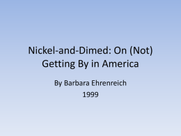 Nickel-and-Dimed: On (Not) Getting By in America