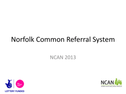 Welfare Reform Overview - Norfolk Community Advice Network