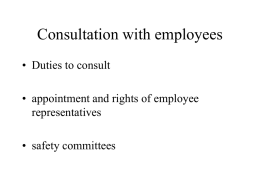 Consultation with employees - Health and Safety for Beginners