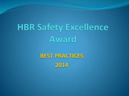 HBR Safety Excellence Awards
