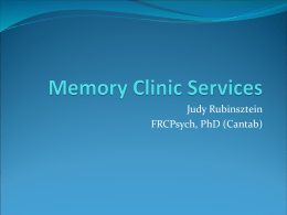 Memory Clinic Services