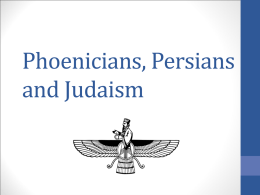 Phoenicians, Persians and Judaism