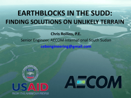 EARTHBLOCKS IN THE SUDD: FINDING SOLUTIONS ON UNLIKELY TERRAIN
