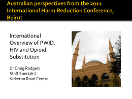 Australian perspectives from the 2011 International Harm