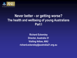Keynote Address: Young People's Health