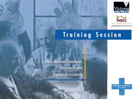 HACC National Standards Training Presentation