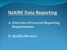 NJAIRE Data Reporting
