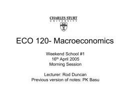 ECO 120- Macroeconomics
