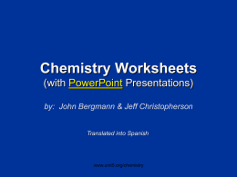 Worksheets - Teach.Chem - FREE Chemistry Materials