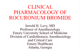 CLINICAL PHARMACOLOGY OF ROCURONIUM BROMIDE