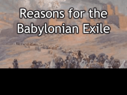 Reasons for Babylonian Exile