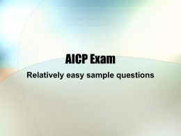 AICP Exam