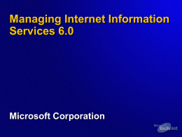 TNT1-84 Managing Internet Information Services 6.0