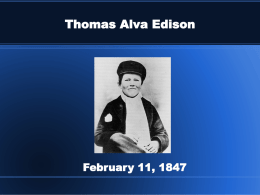 Thomas Alva Edison - Creative Communication