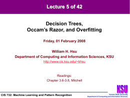 CIS732-Lecture-05-20080201 - Kansas State University