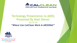 Overview - Calclean Inc.