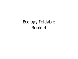 Ecology Foldable Booklet