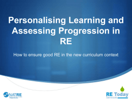 Pedagogies in RE