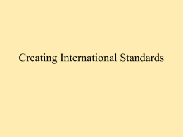 Creating International Standards