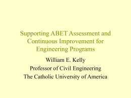 Applying the ABET Approach to Other Disciplines