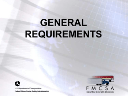 General Requirements - SunCoast Trucking Compliance Inc