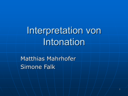 Interpretation von Intonation