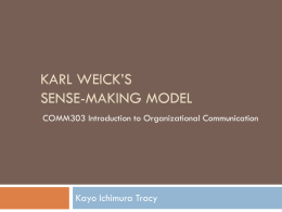 Karl weick’s Sense-making Model