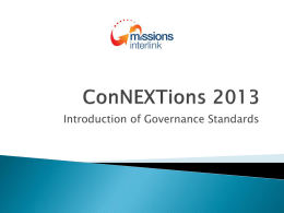 ConNEXTions 2013 - Missions Interlink