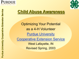 Child Abuse Awareness - Indiana 4-H