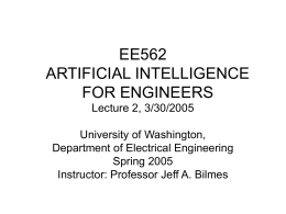 Intelligent Agents - University of Washington