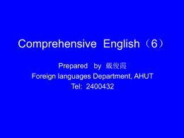Comprehensive English （6）