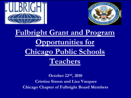 Fulbright Grant Opportunities for Chicago Public Schools