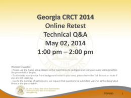 GA CRCT 2013 Technical Set