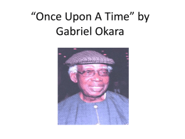 Once Upon A Time by Gabriel Okara