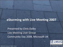 Introduction to Live Meeting 2007