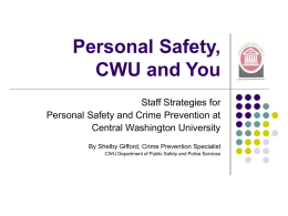 Personal Safety, CWU and You