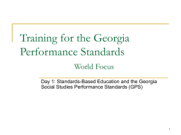 Performance Standards - Cobb County School District