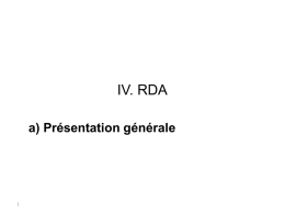 IV. RDA