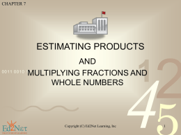 ESTIMATING PRODUCTS