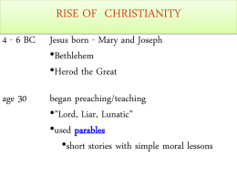 RISE OF CHRISTIANITY