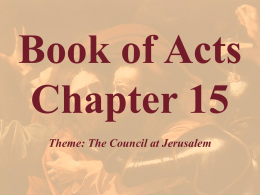Acts Chapter 15 - Bible Study Resource Center